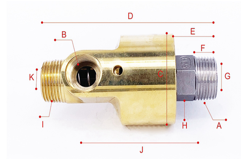 2 Passages High Pressure Hydraulic Oil Rotary Joint